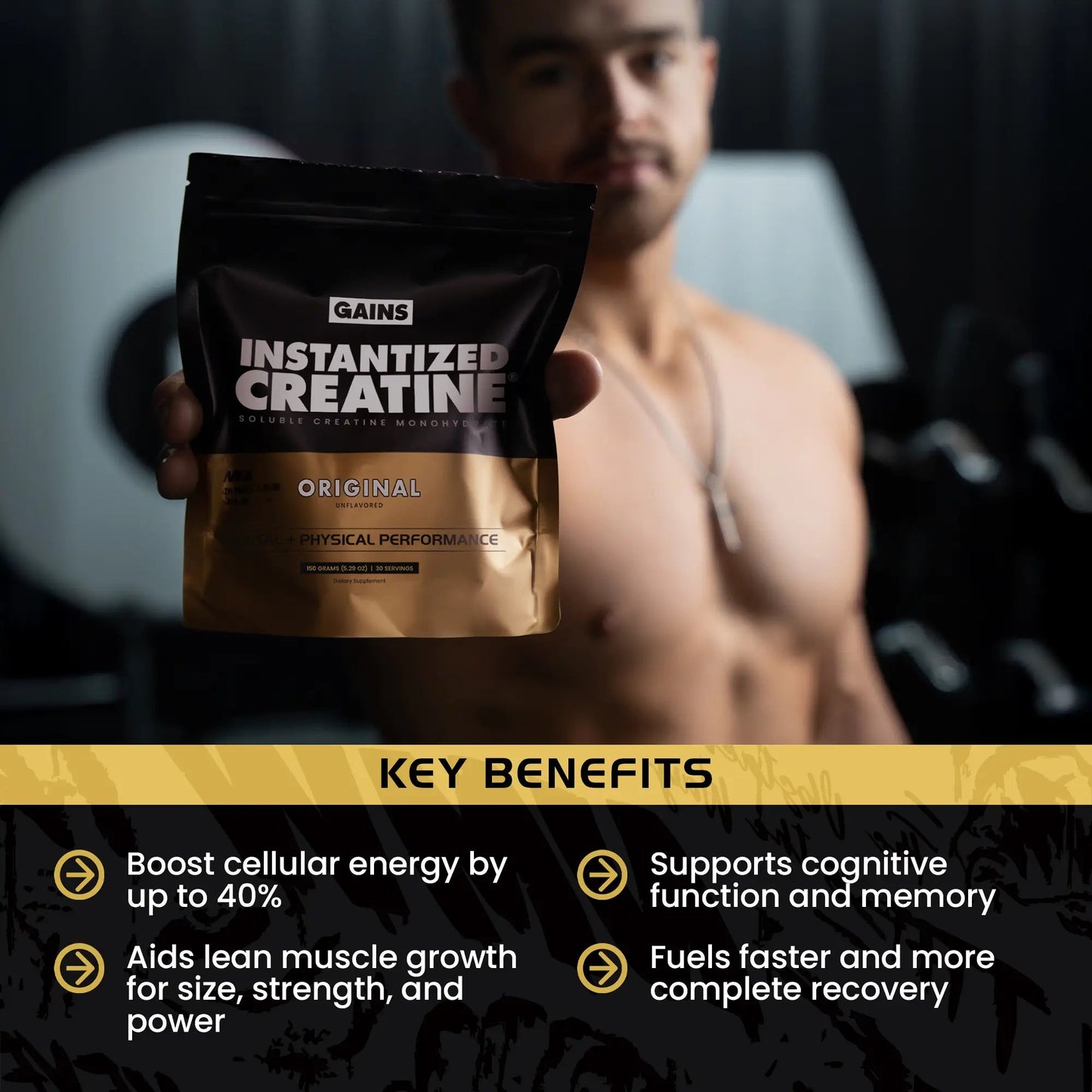 Gains Instantized Creatine Powder 30 Servings