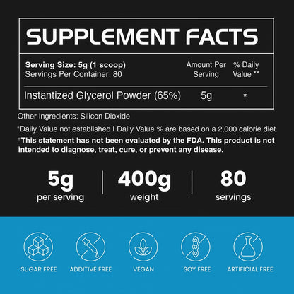 Gains Instantized Glycerol Powder 80 Servings